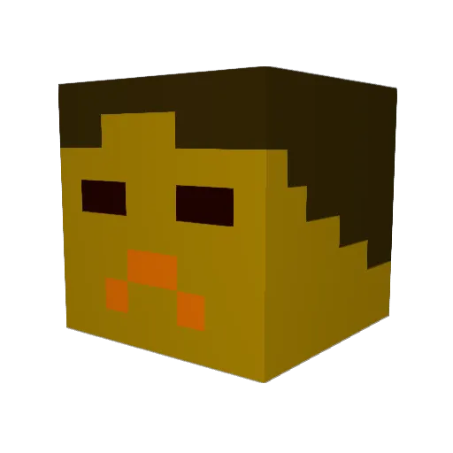 enslavened Minecraft avatar head, 3D render