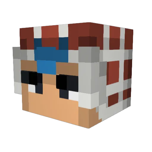 ensohandsome Minecraft avatar head, 3D render