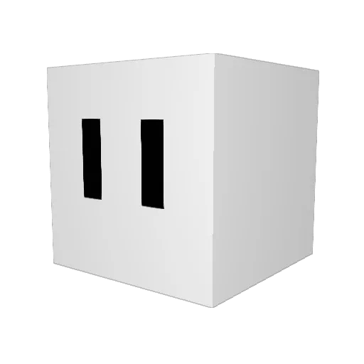 ent0367 Minecraft avatar head, 3D render