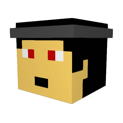 ent4ku Minecraft avatar head, 3D render