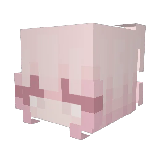 entediante Minecraft avatar head, 3D render