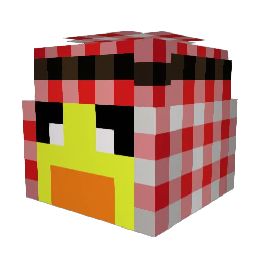 enten252 Minecraft avatar head, 3D render
