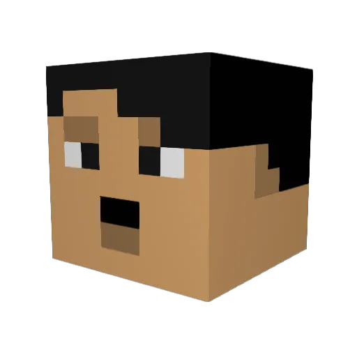entenkopperr Minecraft avatar head, 3D render