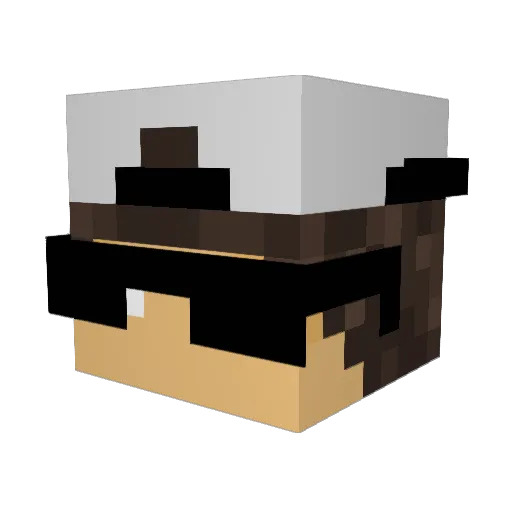 entenze Minecraft avatar head, 3D render