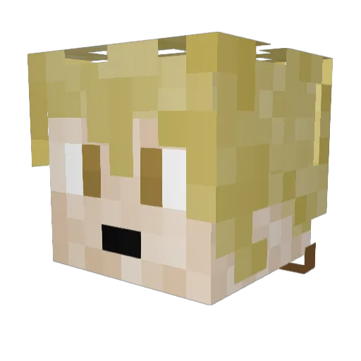 enterJRS Minecraft avatar head, 3D render