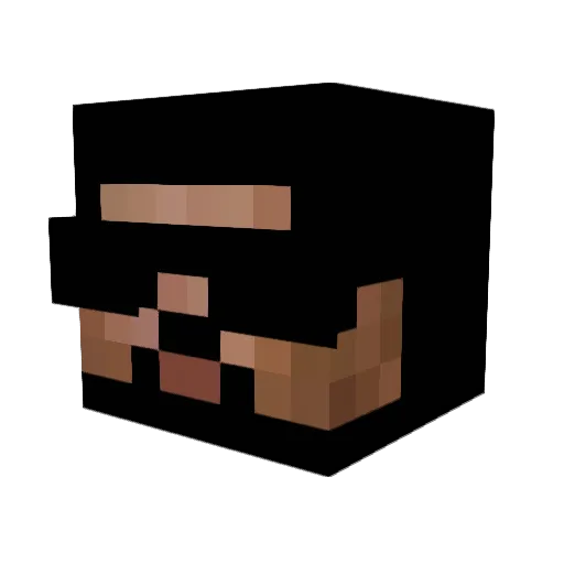 enterest Minecraft avatar head, 3D render