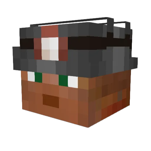 enterprise02 Minecraft avatar head, 3D render
