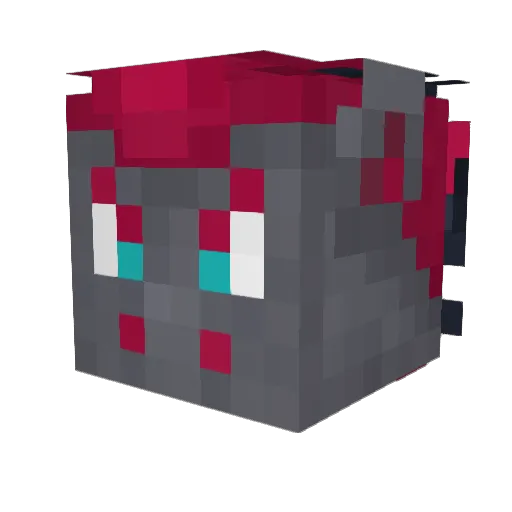 entirelyFURIOUS Minecraft avatar head, 3D render