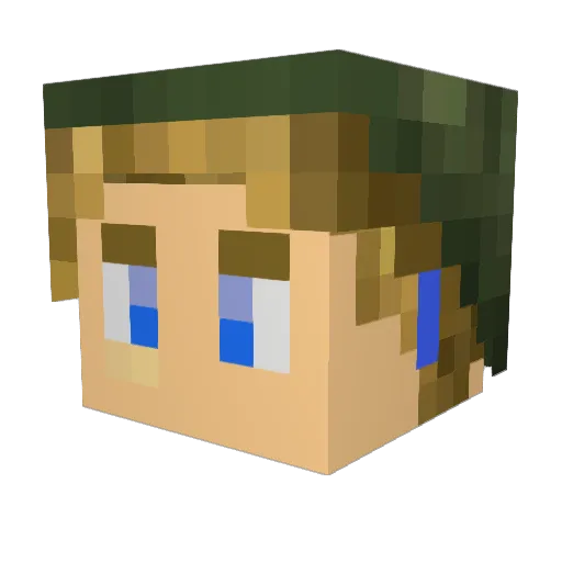entmoet Minecraft avatar head, 3D render