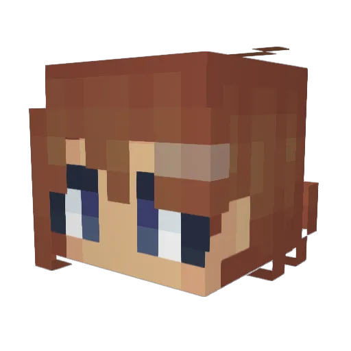 entr0py_minus Minecraft avatar head, 3D render