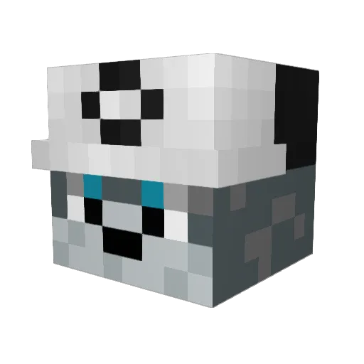 entrex Minecraft avatar head, 3D render