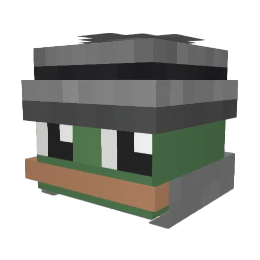 entsllor Minecraft avatar head, 3D render