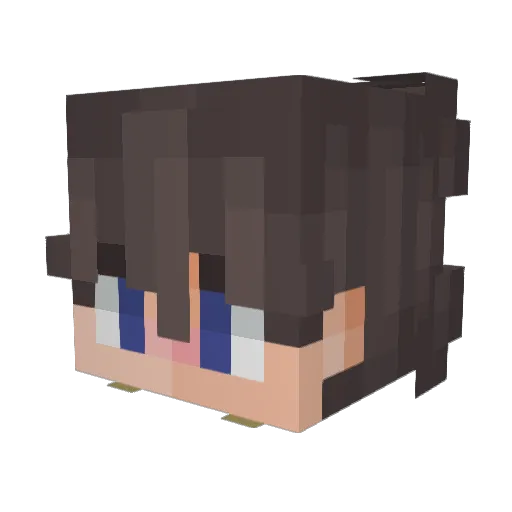 entuvv Minecraft avatar head, 3D render