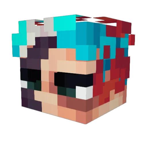 enuev Minecraft avatar head, 3D render