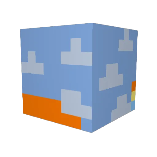 envelopez Minecraft avatar head, 3D render