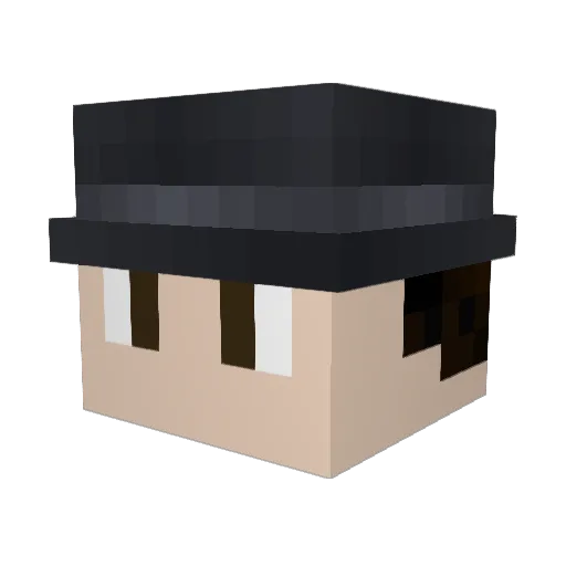 envfy Minecraft avatar head, 3D render