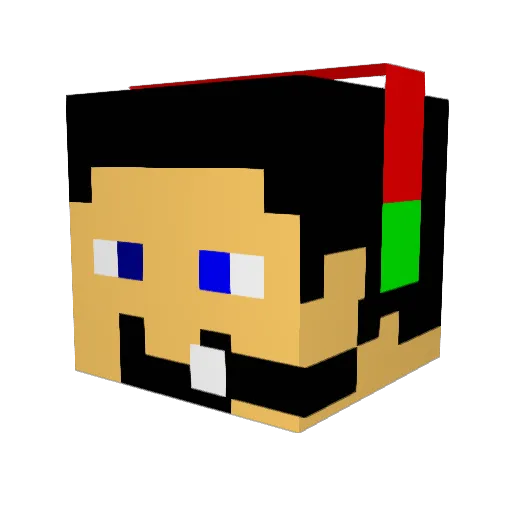enyak Minecraft avatar head, 3D render