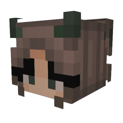 enyaleinn Minecraft avatar head, 3D render