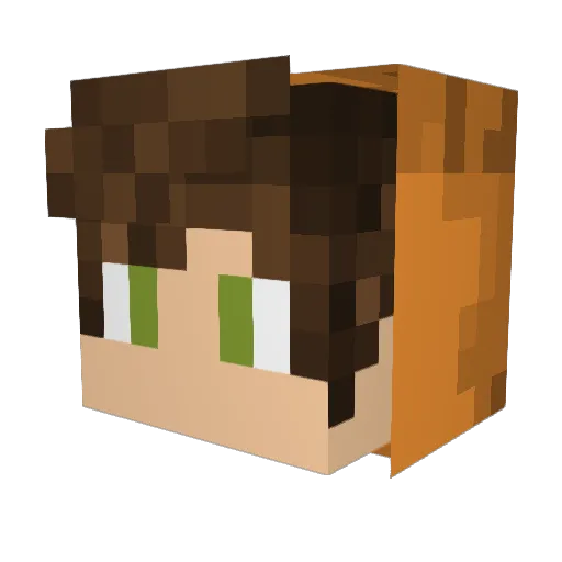 enzin123 Minecraft avatar head, 3D render