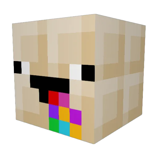 enzo30d Minecraft avatar head, 3D render
