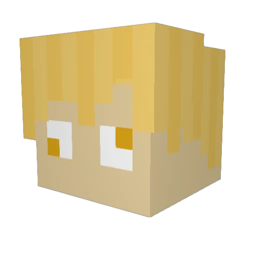 enzoburrell Minecraft avatar head, 3D render