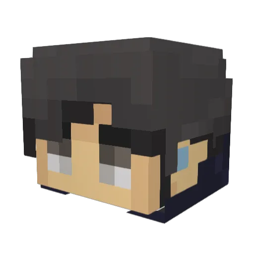 enzonyx Minecraft avatar head, 3D render