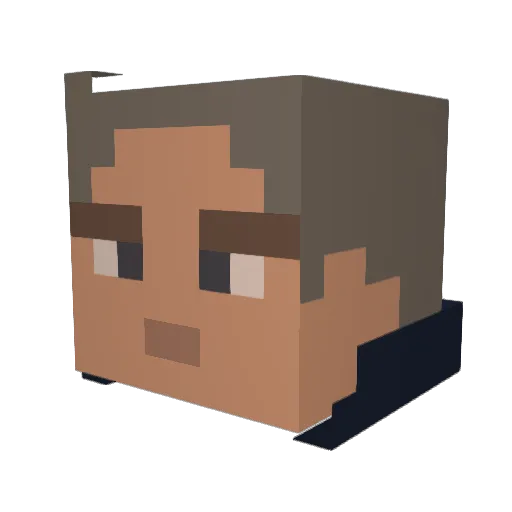 enzosznn Minecraft avatar head, 3D render