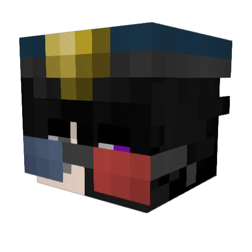 enzwolf Minecraft avatar head, 3D render
