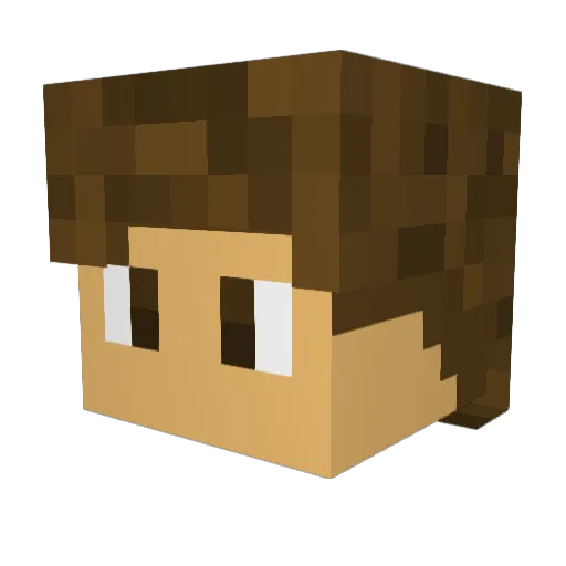 eoamn Minecraft avatar head, 3D render