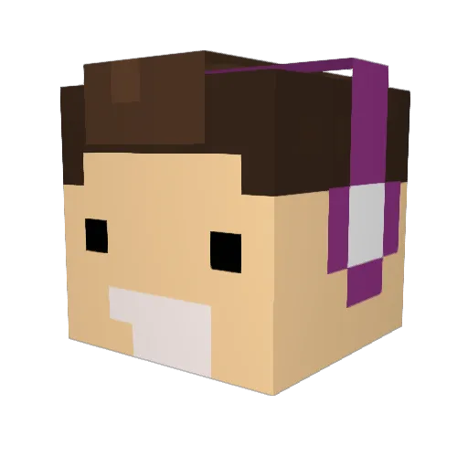 eodanteheiin Minecraft avatar head, 3D render