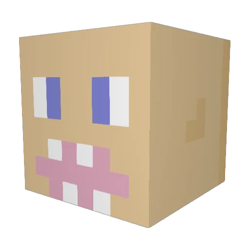 eoinparkinson Minecraft avatar head, 3D render