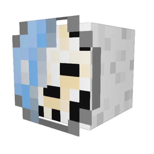 eondarkness Minecraft avatar head, 3D render