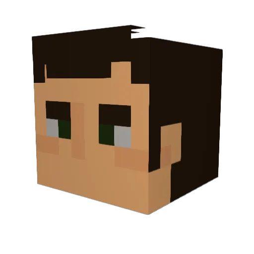 eonthepeon Minecraft avatar head, 3D render