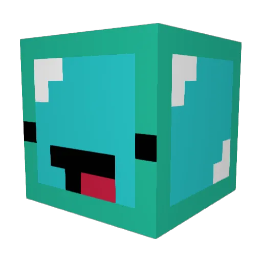 eos211zz7 Minecraft avatar head, 3D render