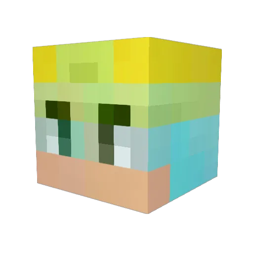eovlu Minecraft avatar head, 3D render