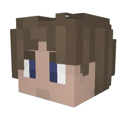 eperdu Minecraft avatar head, 3D render