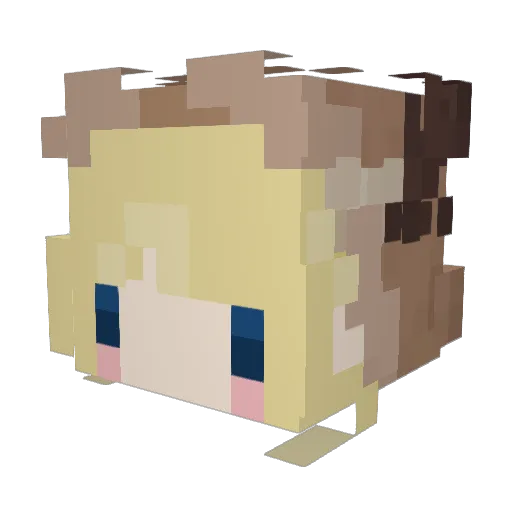 epicava Minecraft avatar head, 3D render