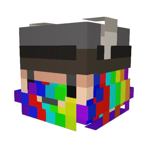 epiccartman Minecraft avatar head, 3D render