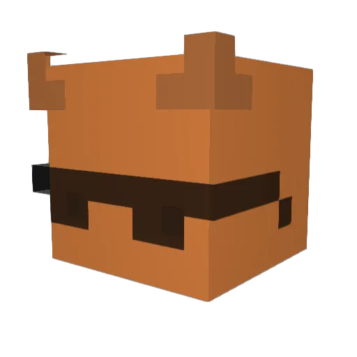 epicgamerOK Minecraft avatar head, 3D render