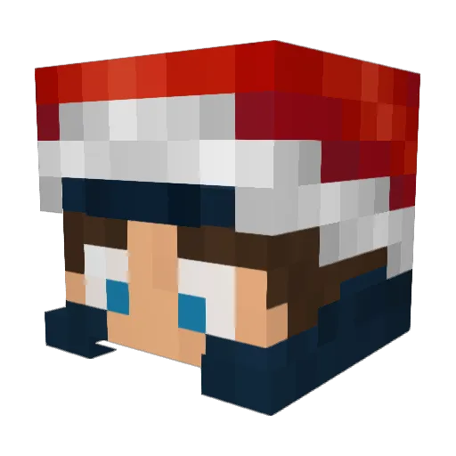 epigmine Minecraft avatar head, 3D render