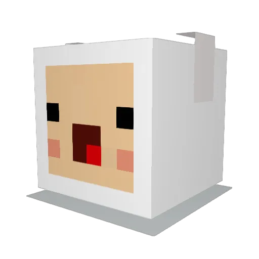 episode0x01 Minecraft avatar head, 3D render