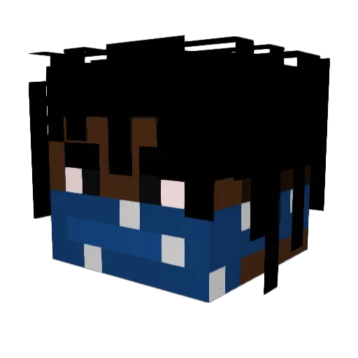 eqiczen Minecraft avatar head, 3D render