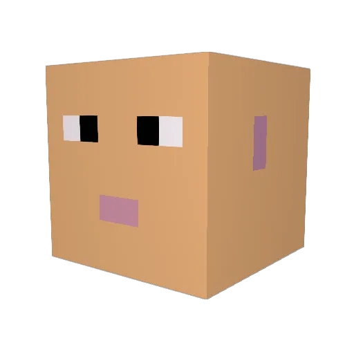 equazn Minecraft avatar head, 3D render