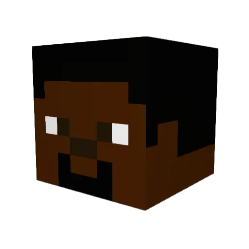 equiscuatre Minecraft avatar head, 3D render