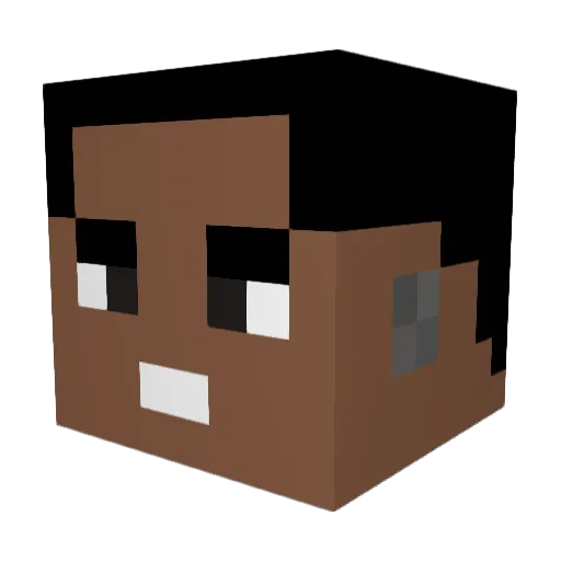 equivics Minecraft avatar head, 3D render