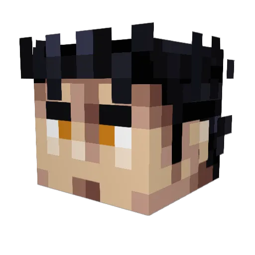 equualizer Minecraft avatar head, 3D render