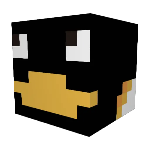 eqwaauk Minecraft avatar head, 3D render