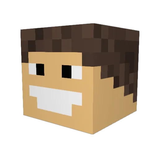eqzeqtor Minecraft avatar head, 3D render