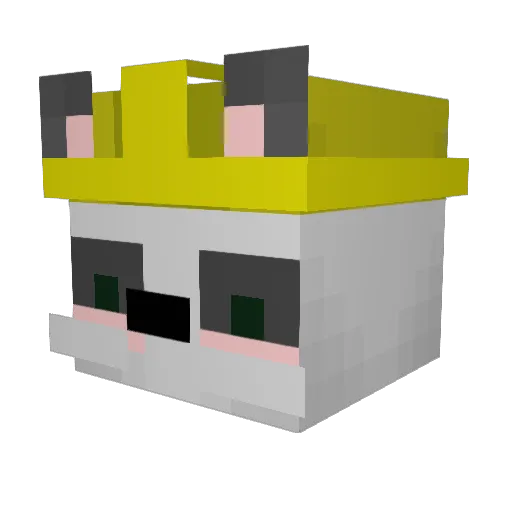 erPandaa Minecraft avatar head, 3D render
