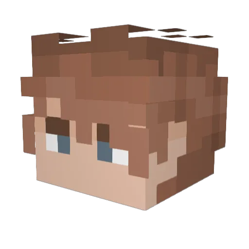 erSergio Minecraft avatar head, 3D render